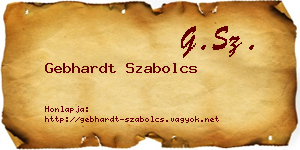 Gebhardt Szabolcs névjegykártya